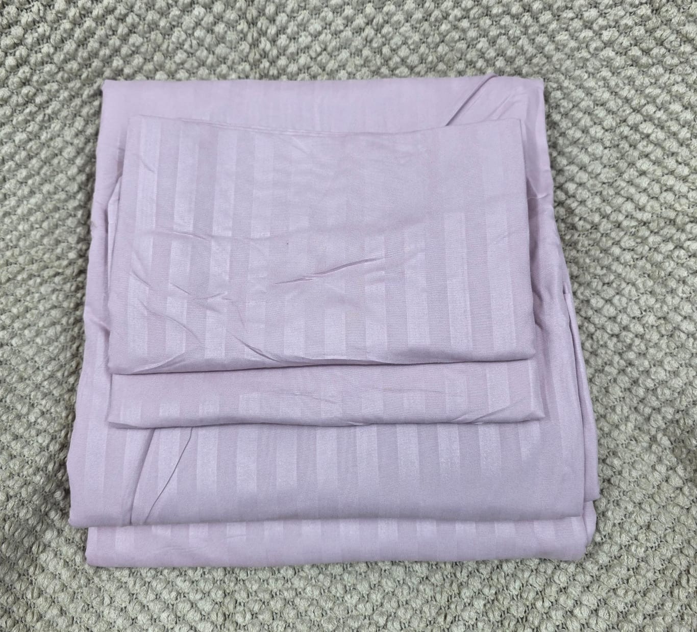 6X7 Striped Cotton Bedsheets Set 4pc - Image 7