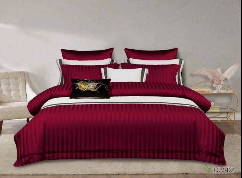 7X8 Luxury Cotton Stripped Duvet Cover Sets