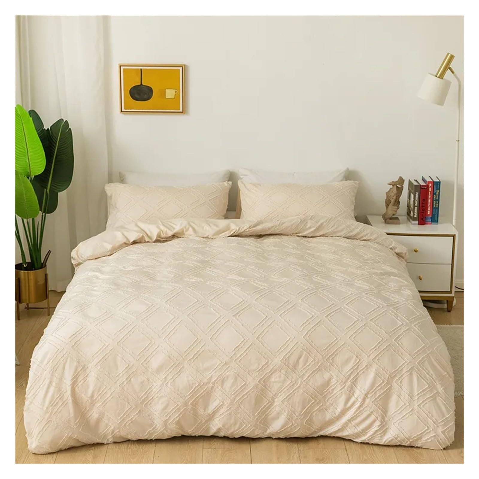 6X7 3Pc Tufted Wave Duvet Cover Set - Image 2