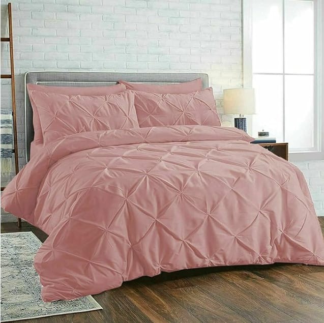 6X7 Pinch Pleat Pintuck Duvet Cover Set - Image 2