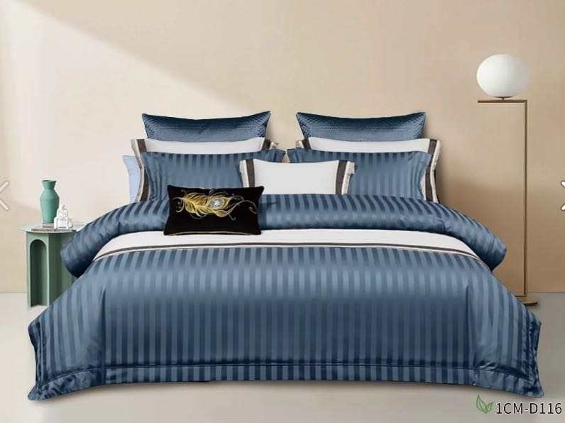 7X8 Luxury Cotton Stripped Duvet Cover Sets - Image 3