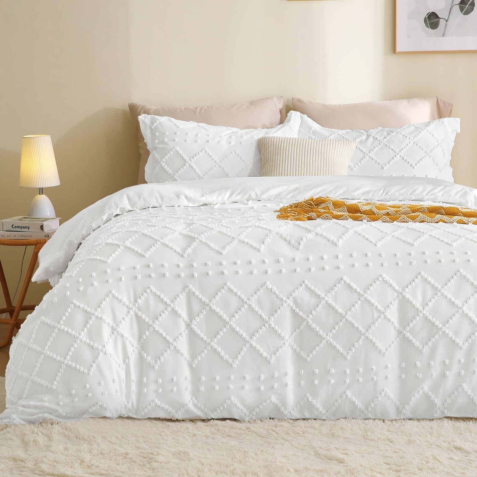 6X7 3Pc Tufted Wave Duvet Cover Set - Image 3