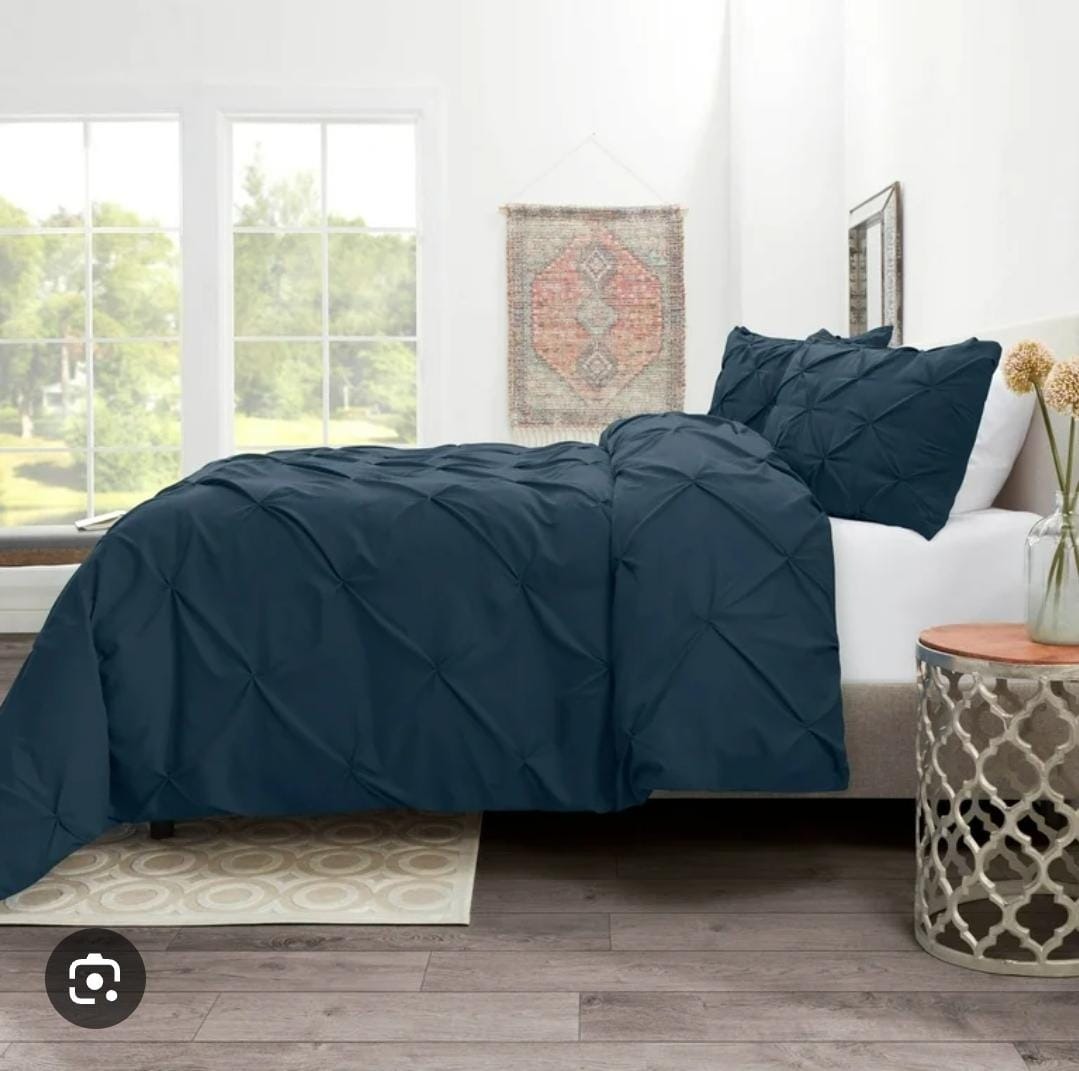 6X7 Pinch Pleat Pintuck Duvet Cover Set - Image 3
