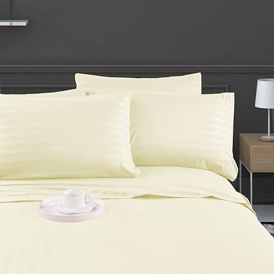 6X7 Striped Cotton Bedsheets Set 4pc - Image 3