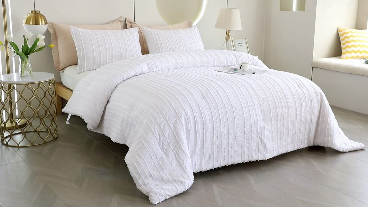 6X7 3Pc Tufted Wave Duvet Cover Set - Image 4