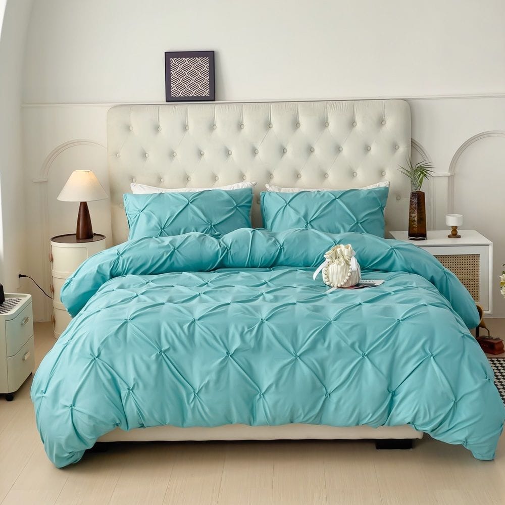 6X7 Pinch Pleat Pintuck Duvet Cover Set - Image 4