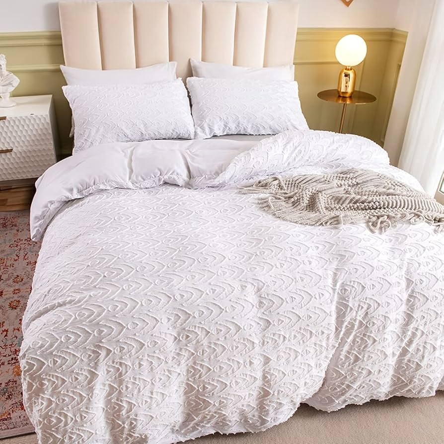 6X7 3Pc Tufted Wave Duvet Cover Set - Image 5