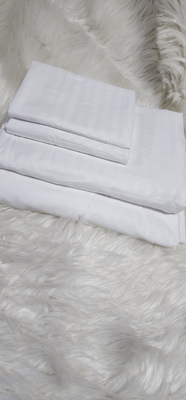 6X7 Striped Cotton Bedsheets Set 4pc - Image 5