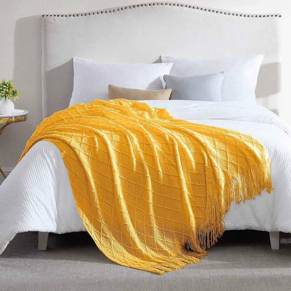 Knitted Tassel Throw Blankets 130 x180cm - Image 7