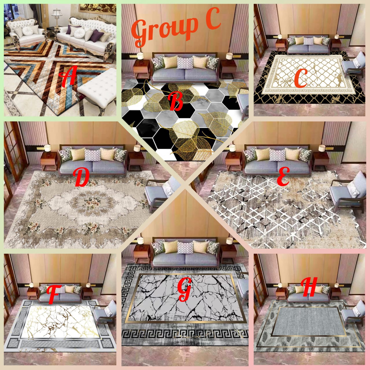 Ligther Classy 3D Carpets 5X8