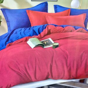 6X7 Double Sided Duvet Cover Pure Cotton 1 Bedsheet 4 Pillow Cases