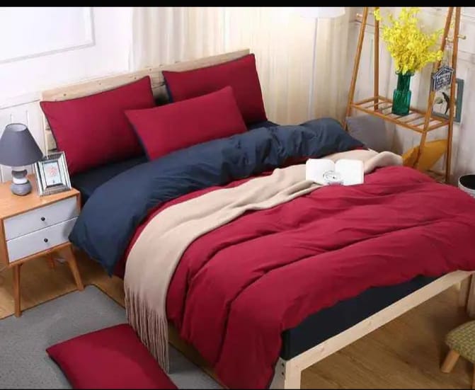 6X7 Double Sided Duvet Cover Pure Cotton 1 Bedsheet 4 Pillow Cases - Image 6
