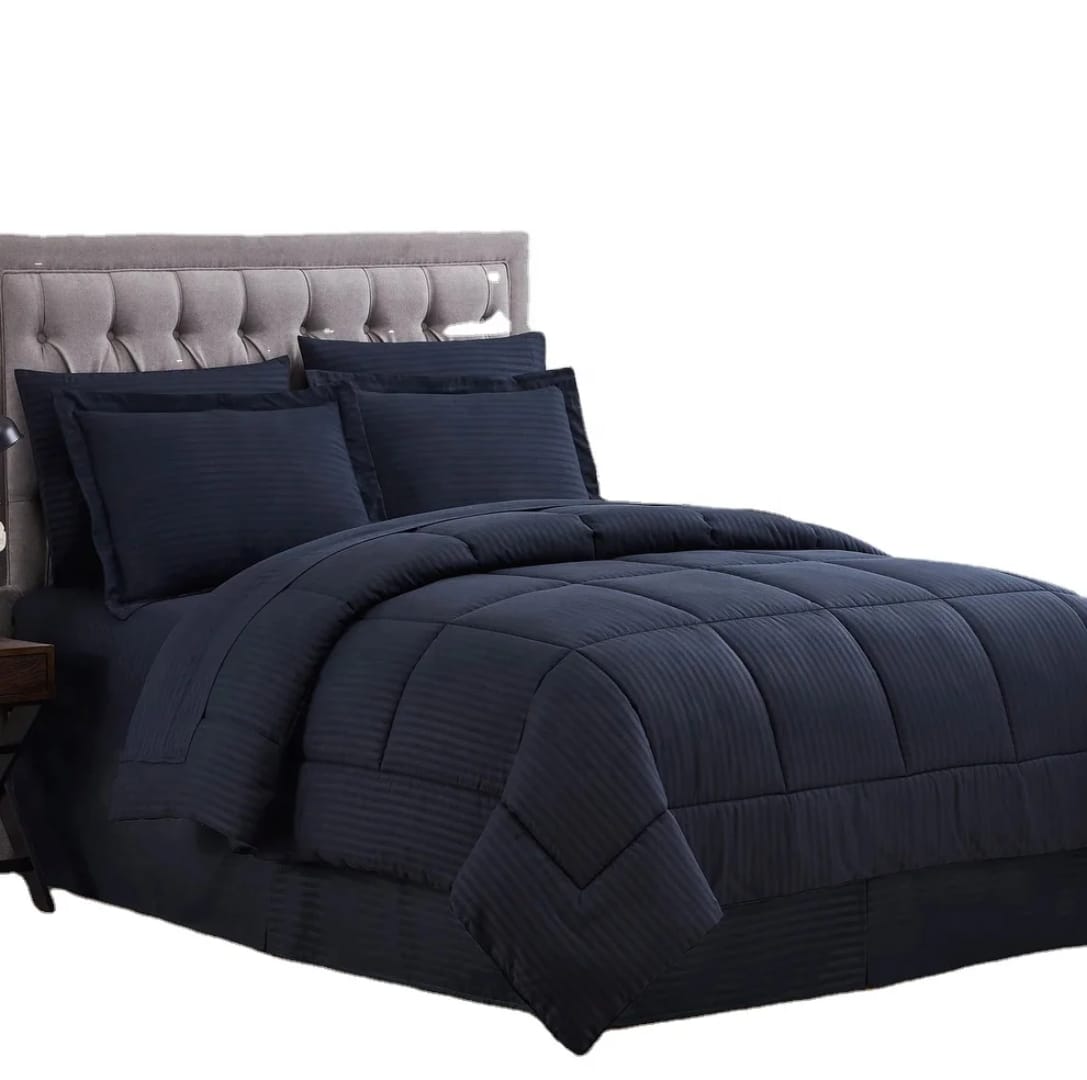 7X8 Extra King Striped Binded Duvet Set - Image 4