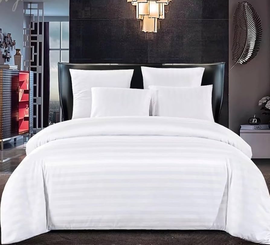 6X7 Striped Duvet Cover With Fitted Bedsheets - Image 3