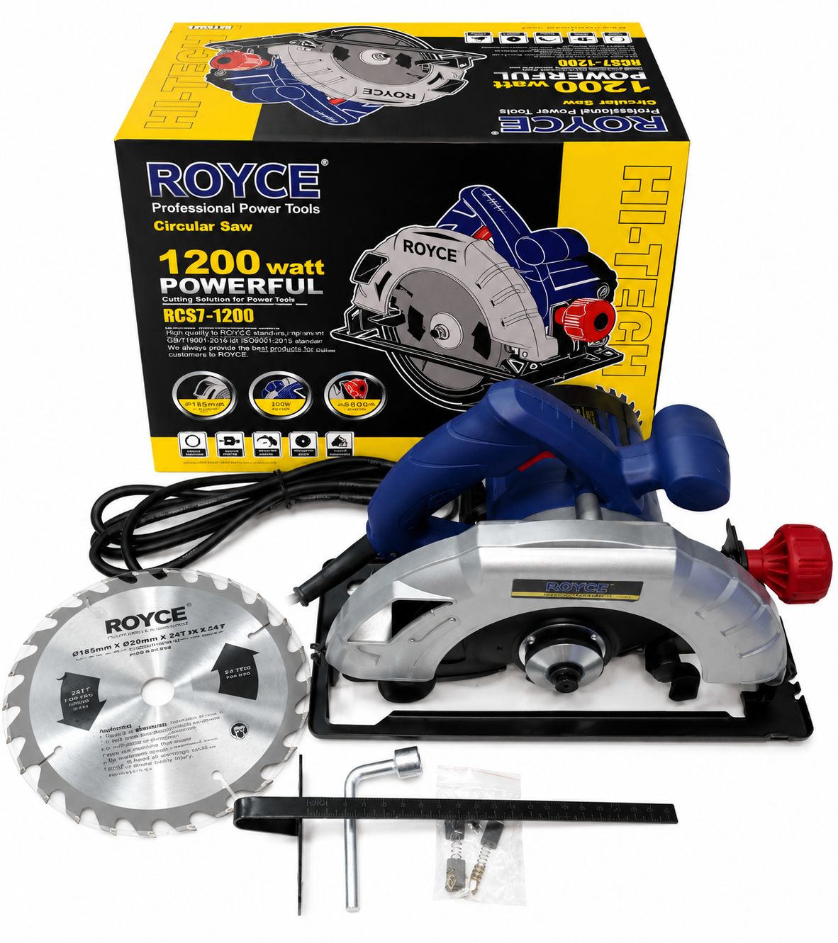 Royce 1200W Circular Saw – Heavy Duty Electric Wood Cutting Machine