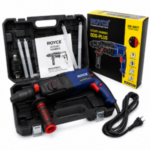 Royce 800W Rotary Hammer Drill – SDS Plus Double Chuck Professional Hammer Drill