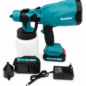 Makita 36V Cordless Paint Spray Gun with 2 Batteries – Electric Spray Painter for Walls, Furniture & Cars  Meta