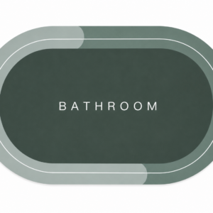 Absorbent Bathroom Mat 40cm x 60cm – Soft Quick Dry Non-Slip Floor Rug