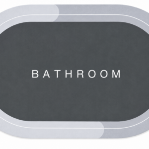 Absorbent Bathroom Mat 40cm x 60cm – Soft Quick Dry Non-Slip Floor Rug