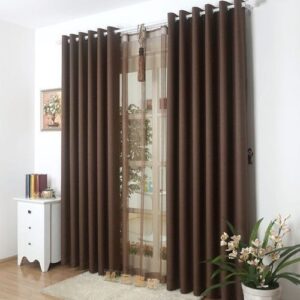 3 Piece Curtain Set – 2 Curtains (1.5M + 1.5M) & 1 Sheer 3M, Height 2.5M