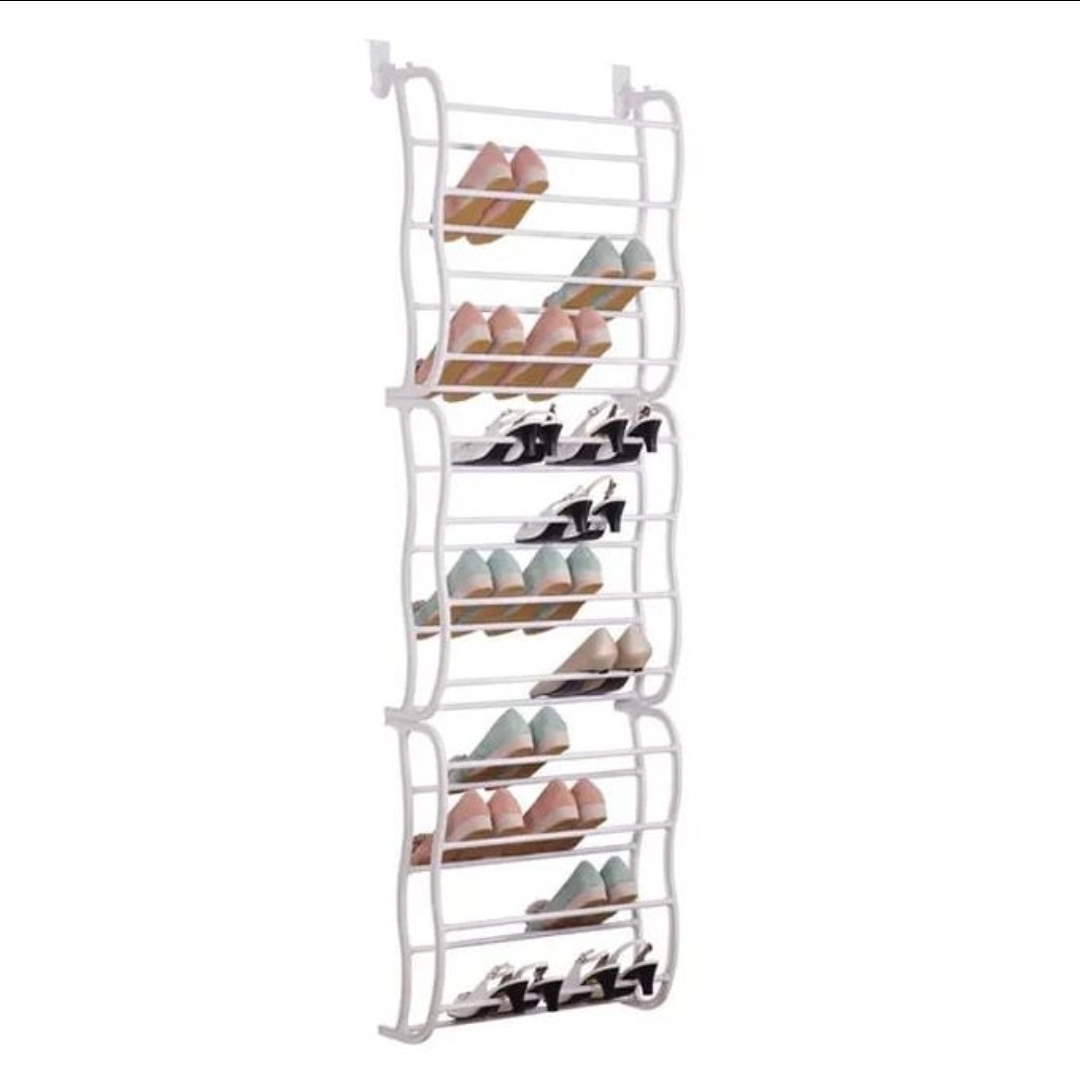 Over-the-Door Shoe Rack Organizer – 12 Tier Space-Saving Storage Rack (Holds Up to 36 Pairs