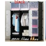 3 Column Plastic Wardrobe Closet with Hanging Rail – 165cm x 111cm x 47cm