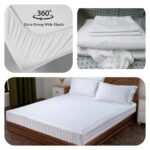 Pure Cotton Duvet Cover Set 6×7 – 1 Duvet Cover, 1 Fitted Bedsheet, 1 Flat Bedsheet & 2 Pillow Cases