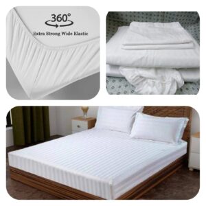 Pure Cotton Duvet Cover Set 6×7 – 1 Duvet Cover, 1 Fitted Bedsheet, 1 Flat Bedsheet & 2 Pillow Cases