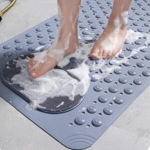 Elegant Anti-Skid Bathroom Mat 50x80cm with Suction Cup Grip