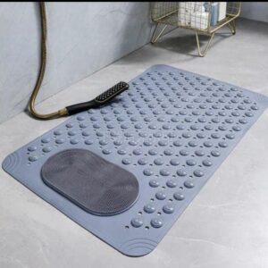 Elegant Anti-Skid Bathroom Mat 50x80cm with Suction Cup Grip