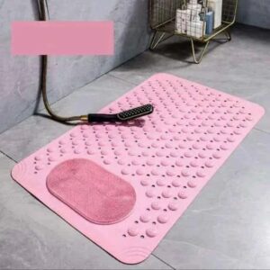 Elegant Anti-Skid Bathroom Mat 50x80cm with Suction Cup Grip