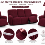 5 Seater Recliner Sofa Cover – Elastic Stretch Protective Loose Cover