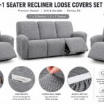 5 Seater Recliner Loose Cover – Premium Stretch Sofa Cover
