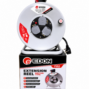 Edon 50M Heavy-Duty Extension Reel 2.5mm | Multi-Socket Cable Reel with Overload Protection