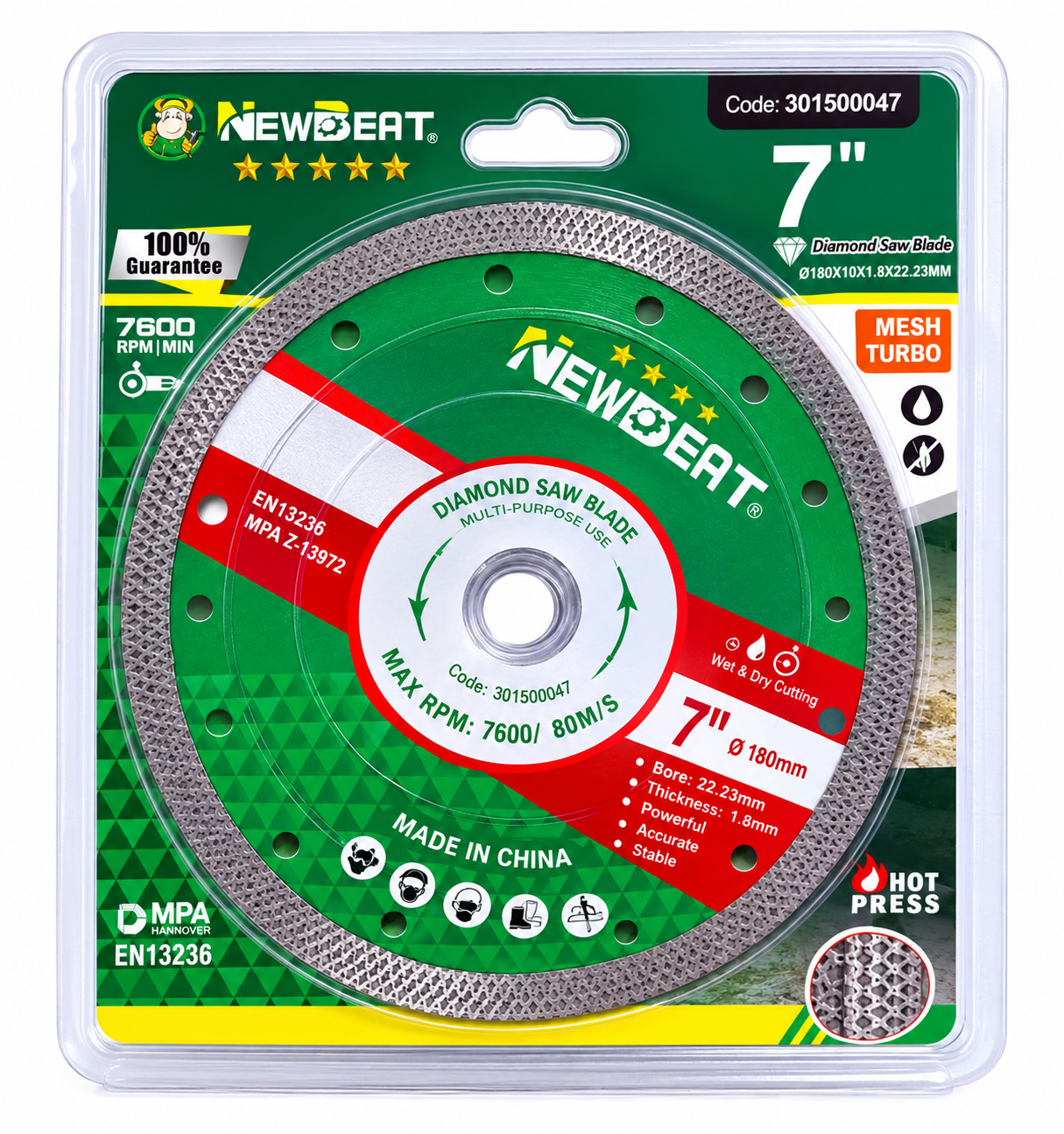 NEWBEAT 7 Inch Diamond Saw Blade 180mm | Concrete & Masonry Cutting Disc Kenya