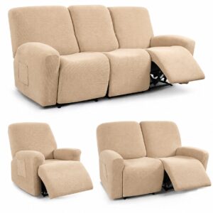 7 Seater Recliner Loose Sofa Covers – Stretch Elastic Washable Furniture Protector