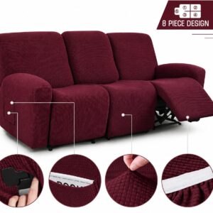 3 Seater Recliner Loose Covers | Stretch Washable Sofa Covers