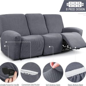 Premium 3 Seater Recliner Slipcover – Stretch Loose Cover for Recliner Sofas