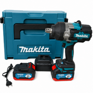 Makita 98V Brushless Cordless Impact Wrench with 2 Batteries & Carry Case