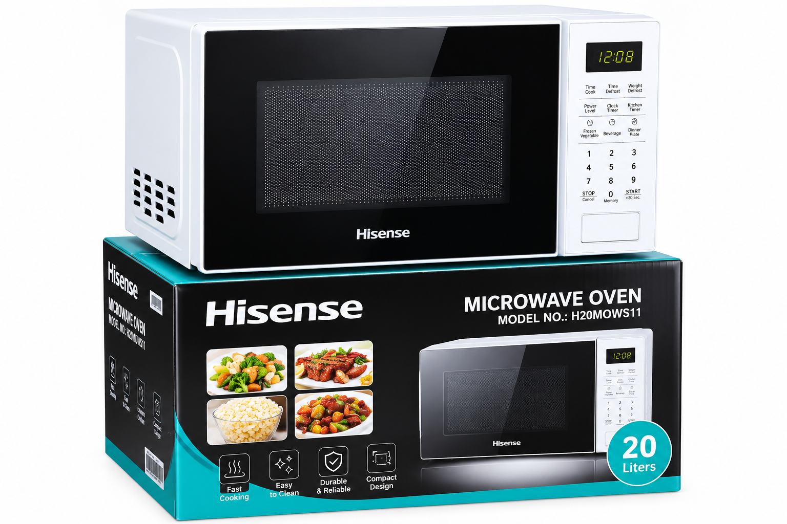 Hisense 20 Litres Digital Microwave Oven – White