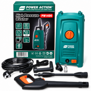 Power Action PW1400 1400W High-Pressure Washer – 105 Bar
